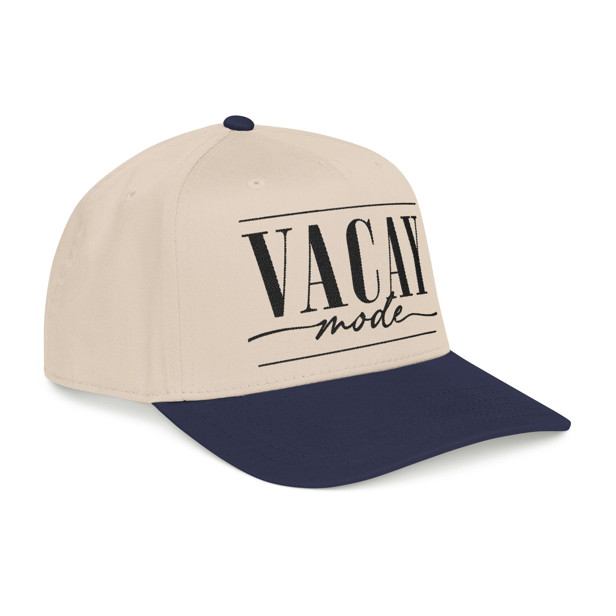 Vacay Mode Embroidered Mid-Profile Baseball Cap — Trucker Hat