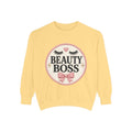 Beauty Boss Embroidered Crewneck Sweatshirt, Esthetician Sweatshirt, Lash Tech Gift, Makeup Artist Shirt, Salon Owner Gift