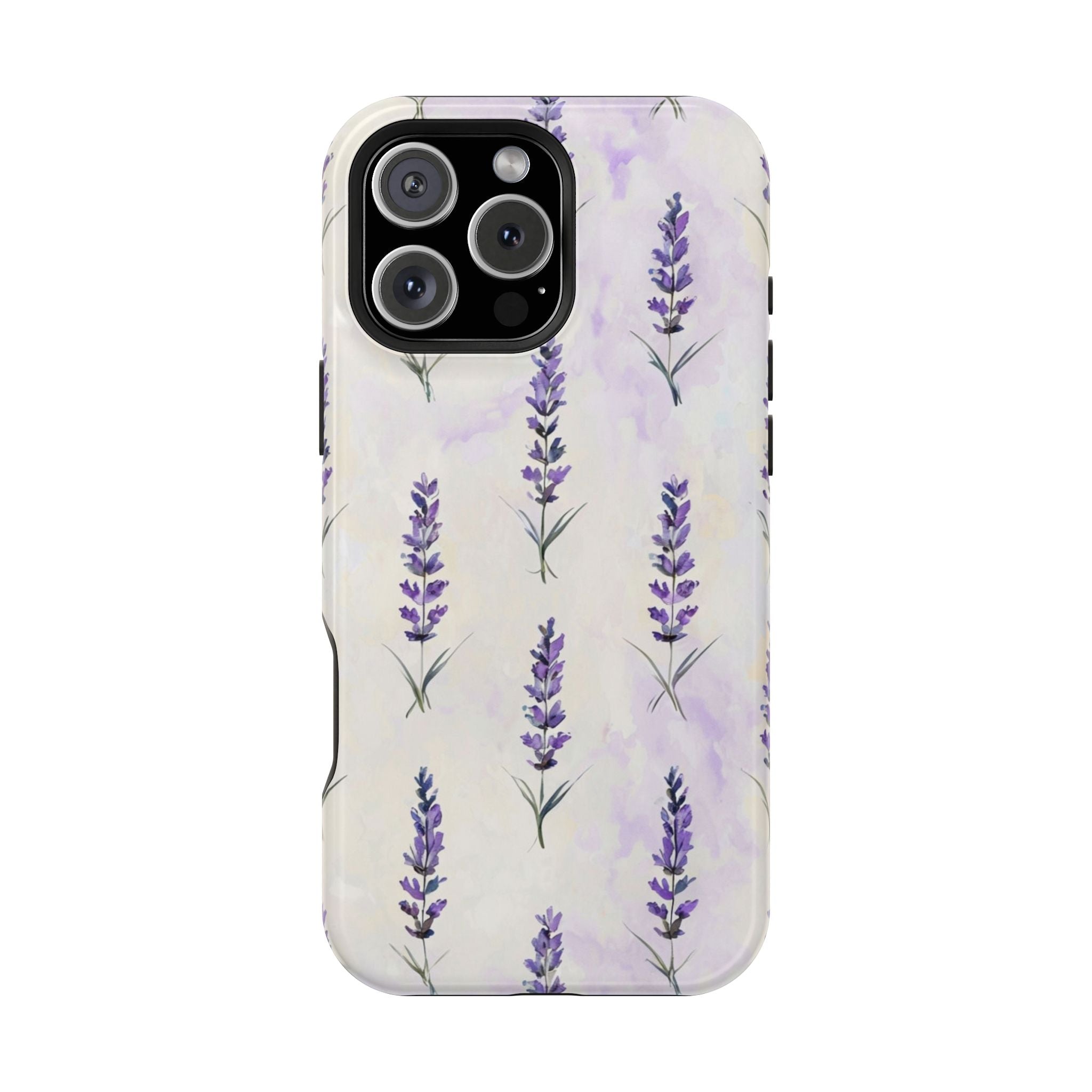 Watercolor Lavender Phone Case — Cottagecore Floral MagSafe Tough Cover