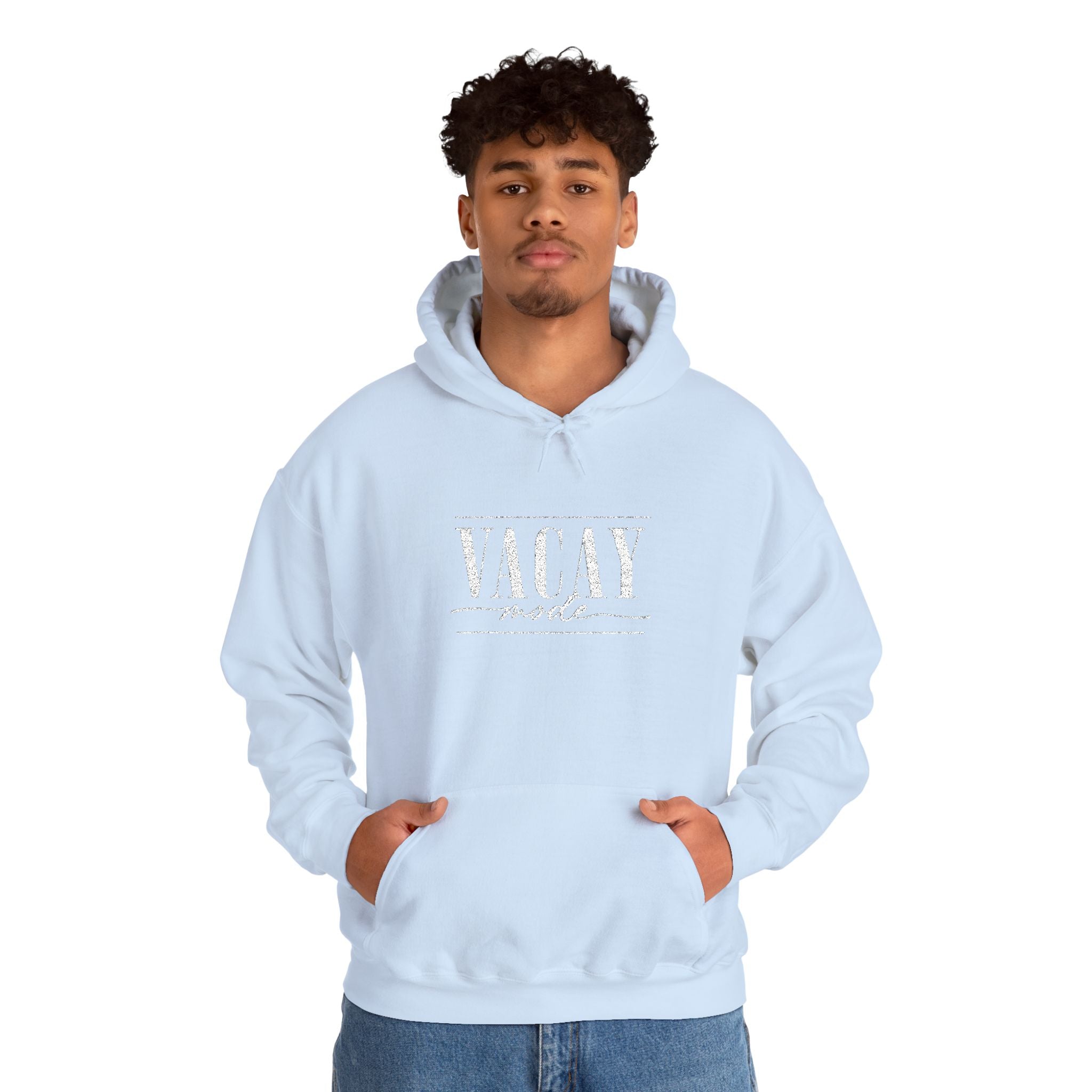 Vacay Mode Embroidered Hoodie — Vacation Travel Sweatshirt