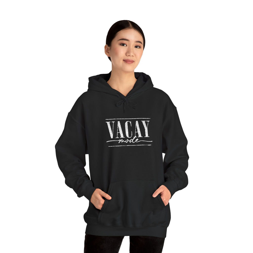 Vacay Mode Embroidered Hoodie — Vacation Travel Sweatshirt