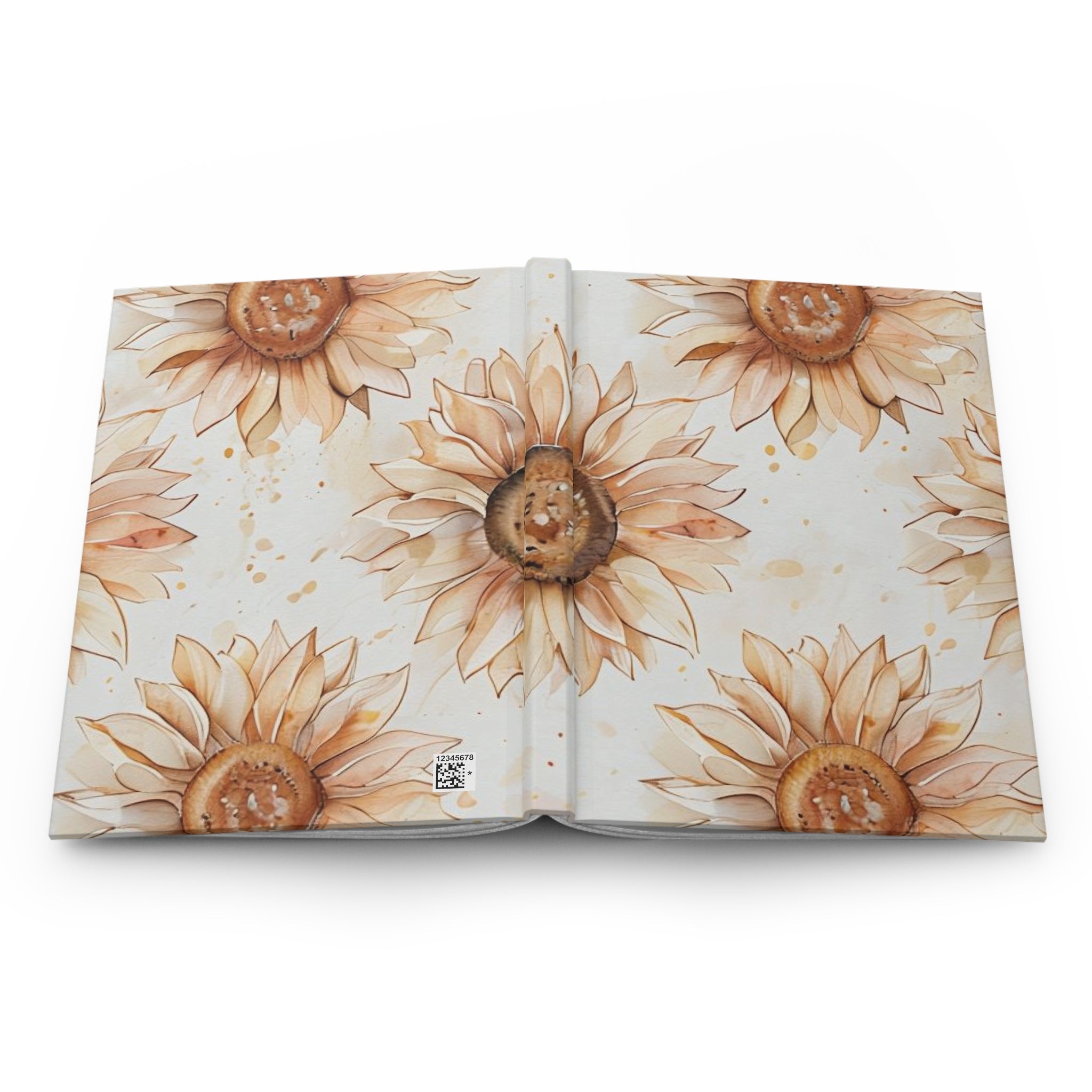 Sunkissed Sunflower Hardcover Journal — Floral Notebook for Notes & Gratitude