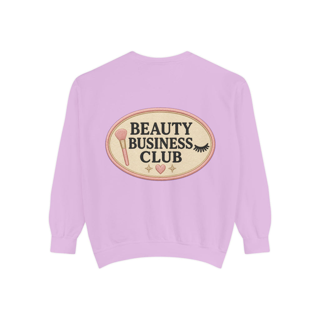 Beauty Business Club embroidered patchwork sweatshirt | beauty entrepreneur apparel