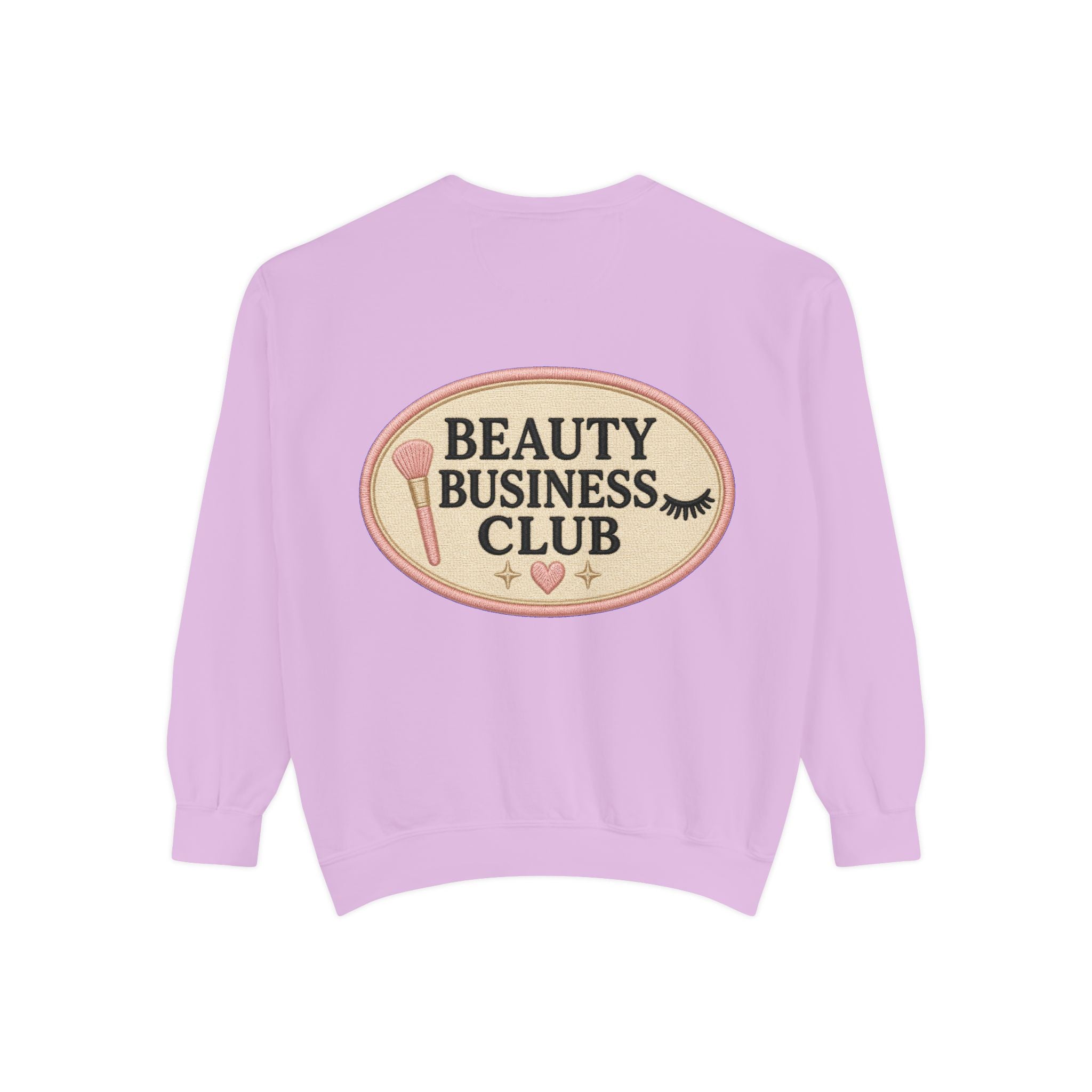 Beauty Business Club embroidered patchwork sweatshirt | beauty entrepreneur apparel