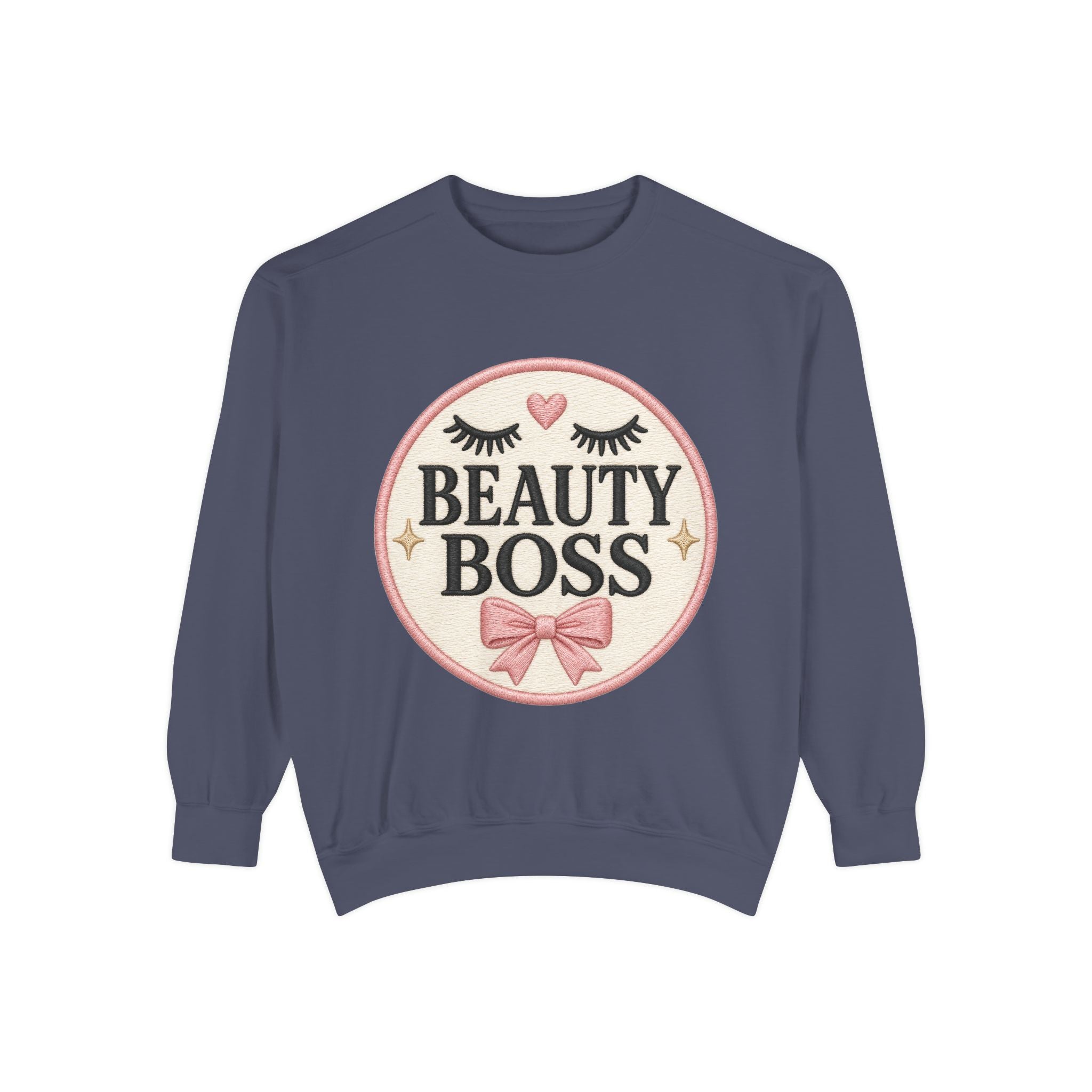 Beauty Boss Embroidered Crewneck Sweatshirt, Esthetician Sweatshirt, Lash Tech Gift, Makeup Artist Shirt, Salon Owner Gift