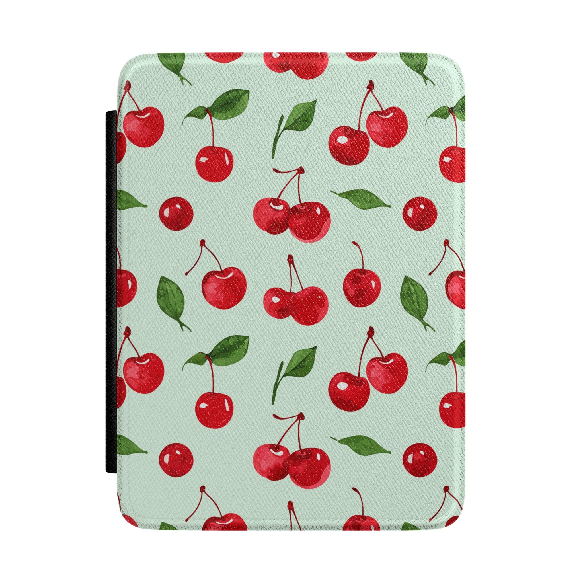 Cherry on Mint Kindle Paperwhite Case | Retro Fruit E-Reader Cover