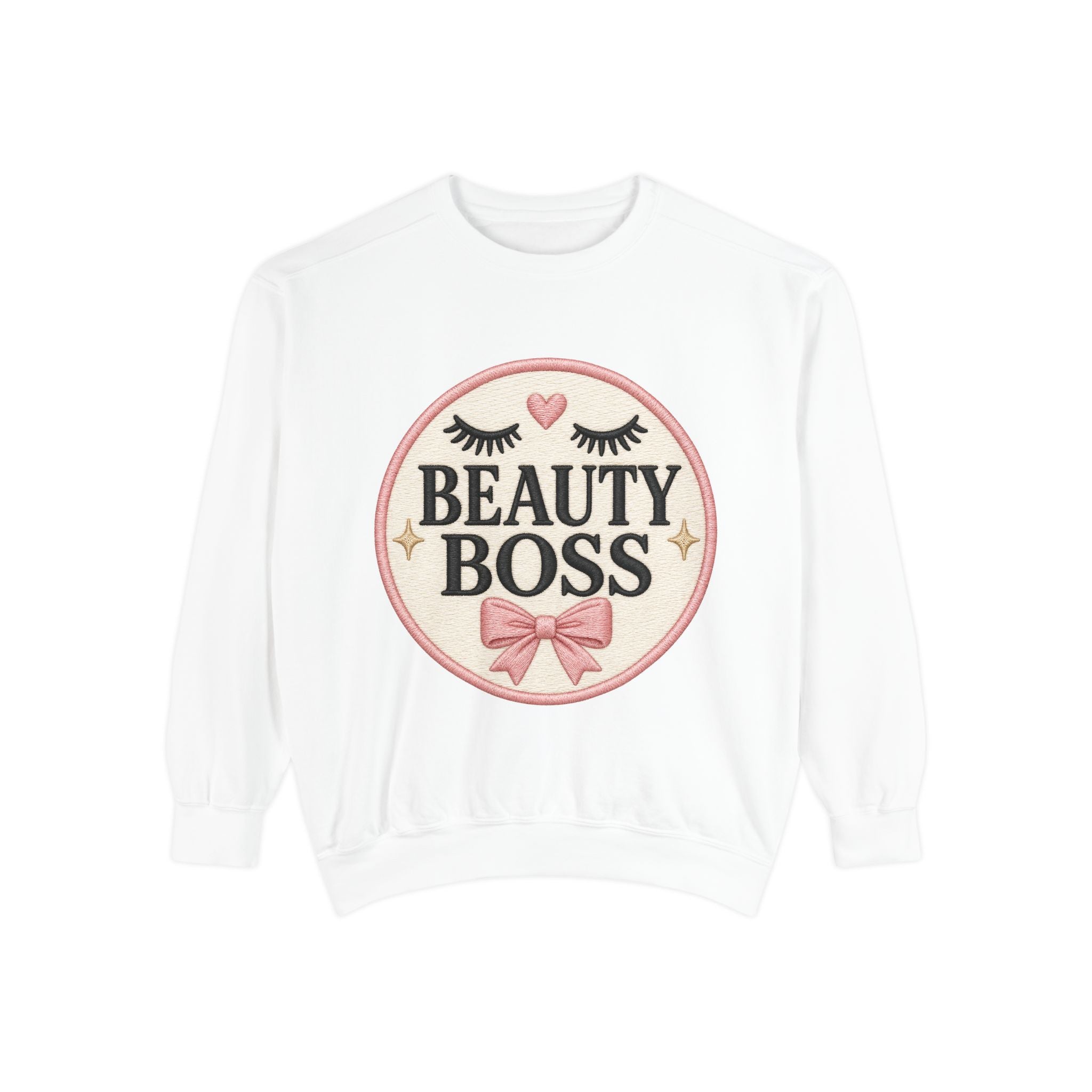 Beauty Boss Embroidered Crewneck Sweatshirt, Esthetician Sweatshirt, Lash Tech Gift, Makeup Artist Shirt, Salon Owner Gift