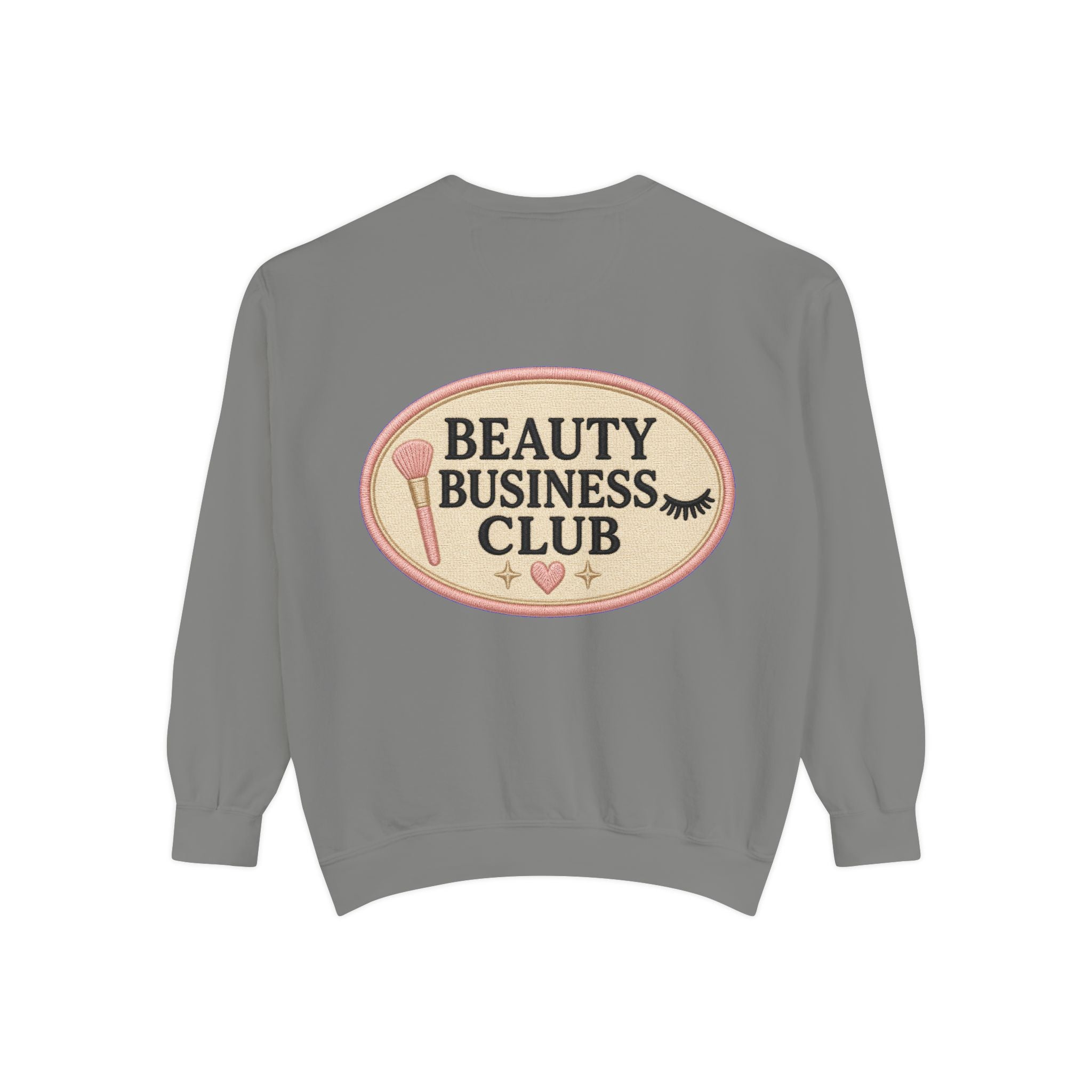 Beauty Business Club embroidered patchwork sweatshirt | beauty entrepreneur apparel