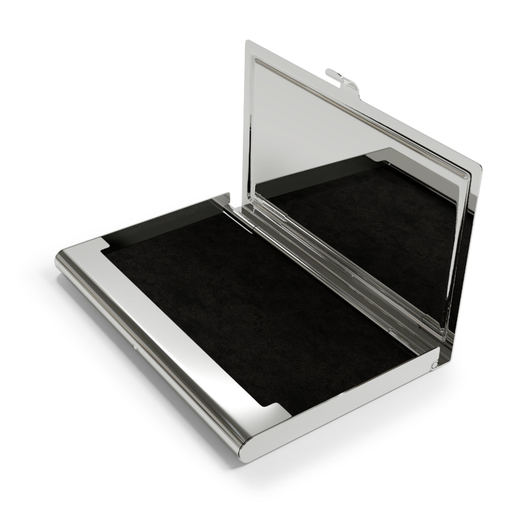Floral Business Card Holder — Vintage Rose Metal Case