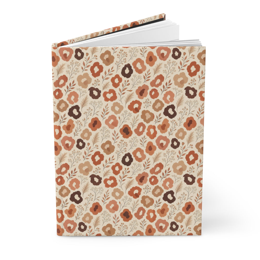 Terracotta Wildflower Hardcover Journal | Boho Neutral Floral Notebook