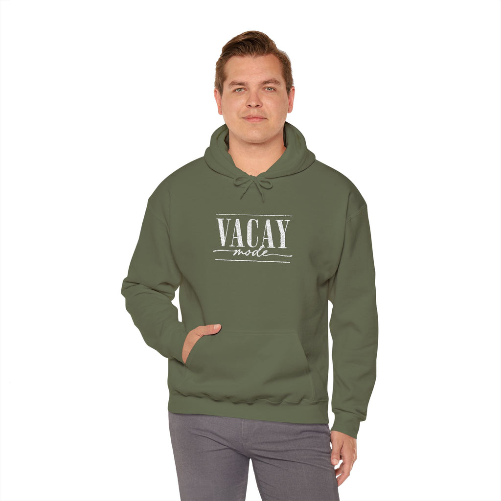 Vacay Mode Embroidered Hoodie — Vacation Travel Sweatshirt
