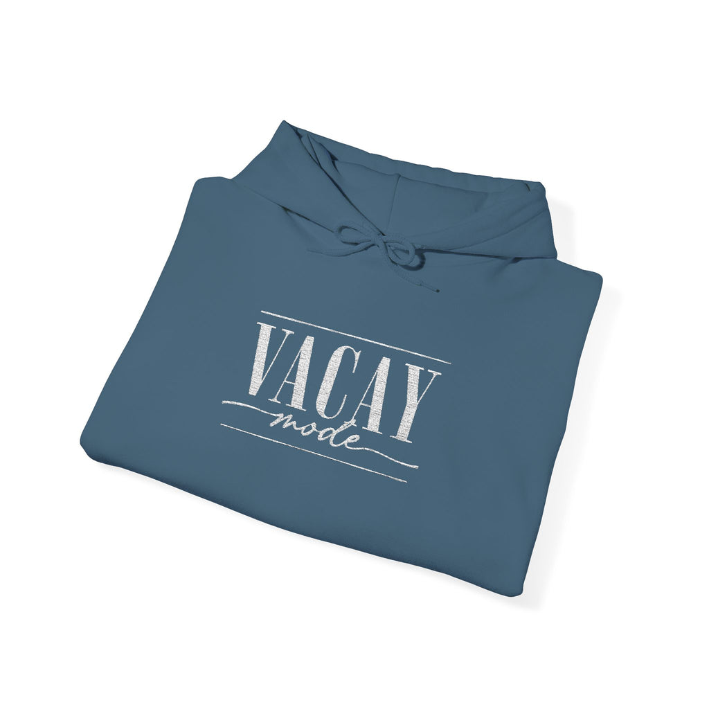 Vacay Mode Embroidered Hoodie — Vacation Travel Sweatshirt