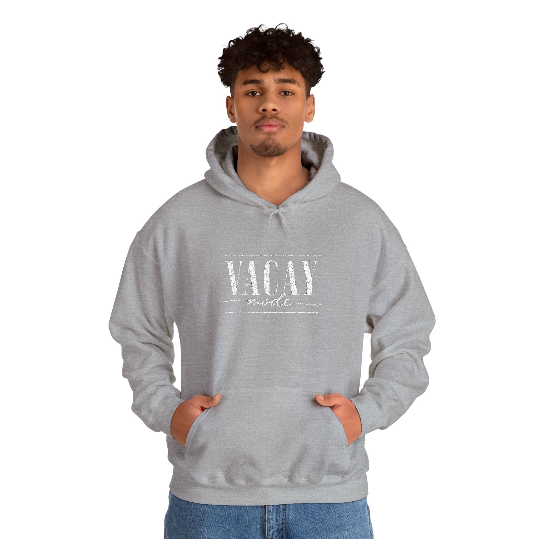 Vacay Mode Embroidered Hoodie — Vacation Travel Sweatshirt