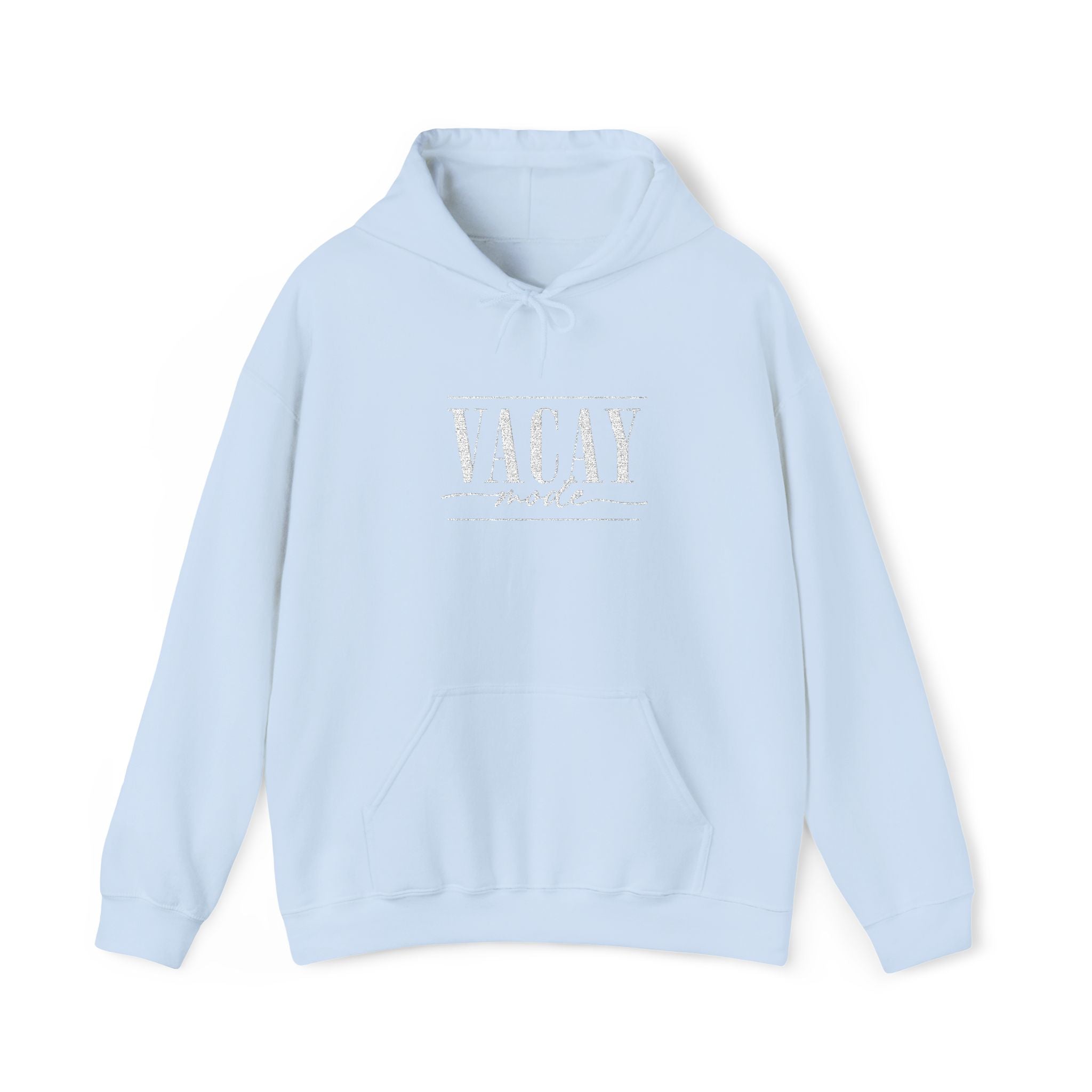 Vacay Mode Embroidered Hoodie — Vacation Travel Sweatshirt