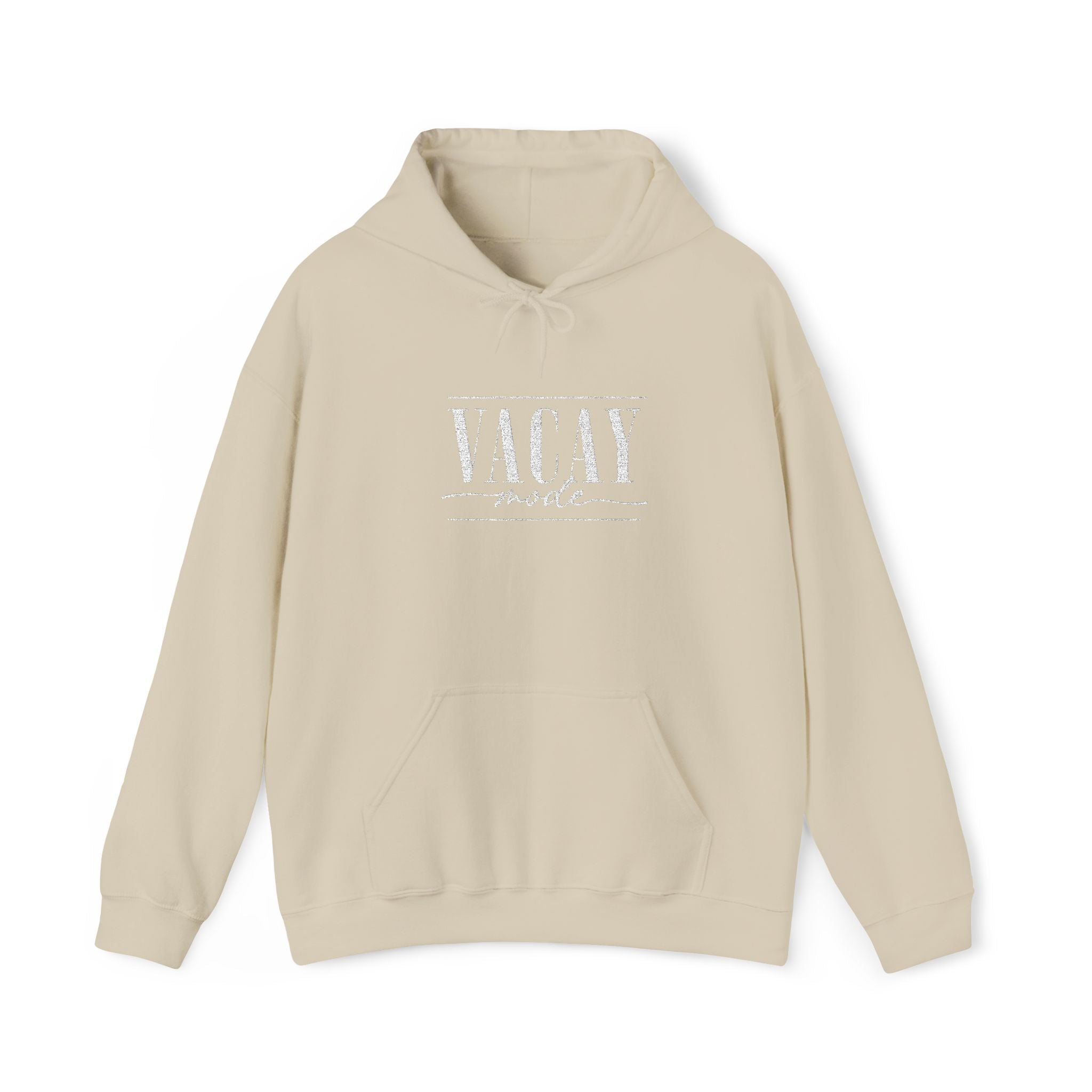 Vacay Mode Embroidered Hoodie — Vacation Travel Sweatshirt