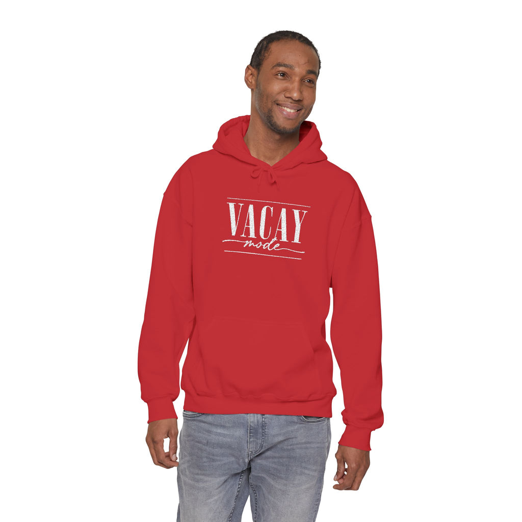 Vacay Mode Embroidered Hoodie — Vacation Travel Sweatshirt