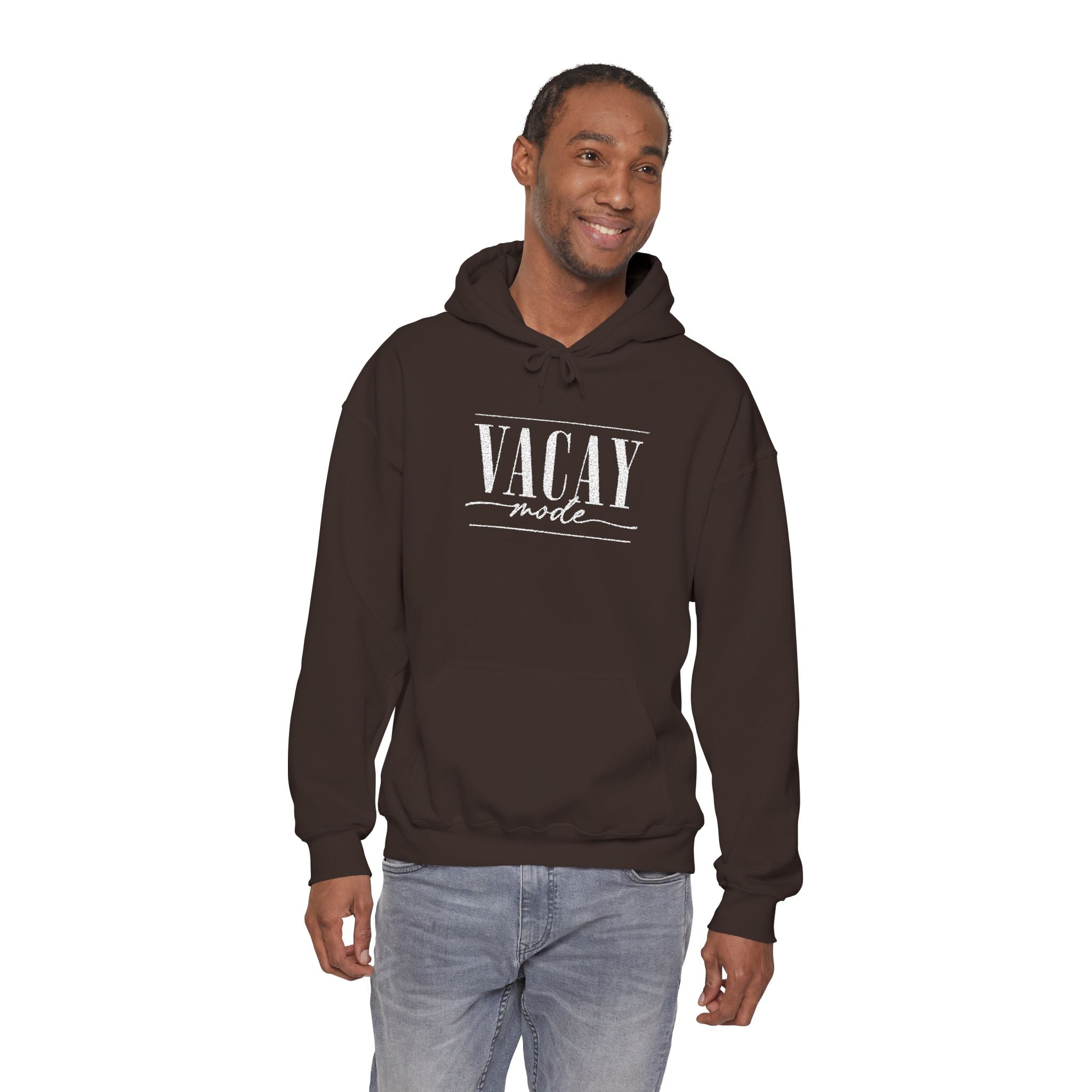 Vacay Mode Embroidered Hoodie — Vacation Travel Sweatshirt