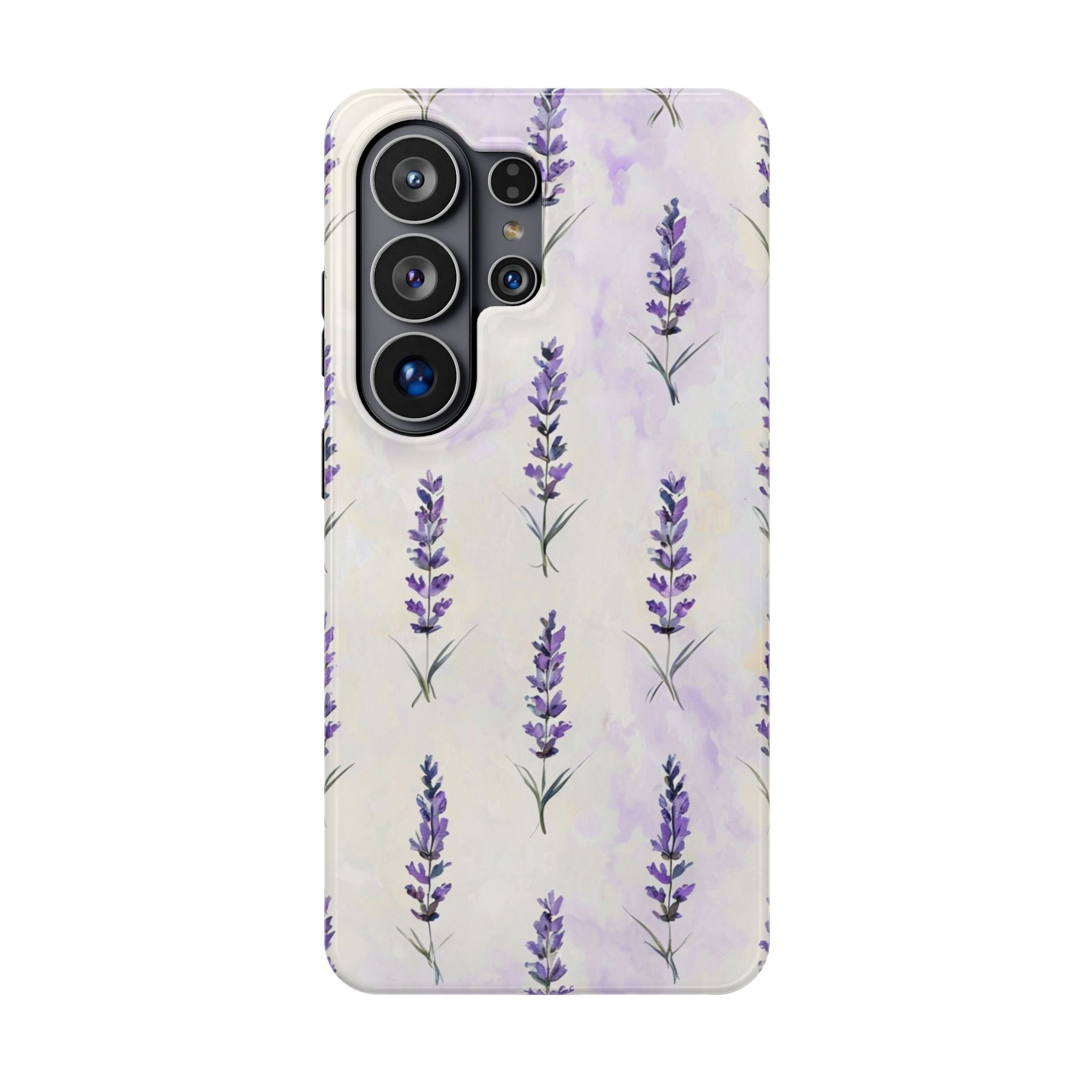 Watercolor Lavender Phone Case — Cottagecore Floral MagSafe Tough Cover