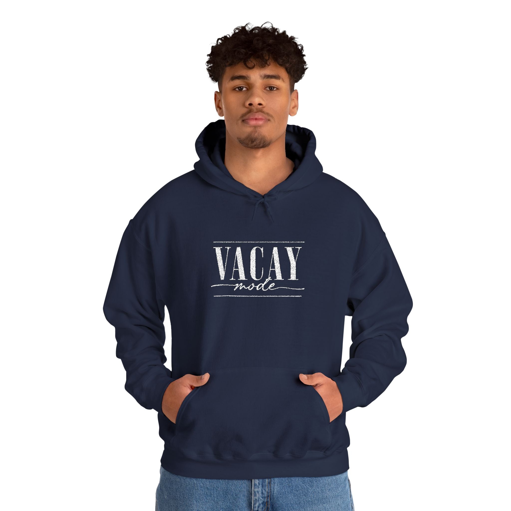 Vacay Mode Embroidered Hoodie — Vacation Travel Sweatshirt