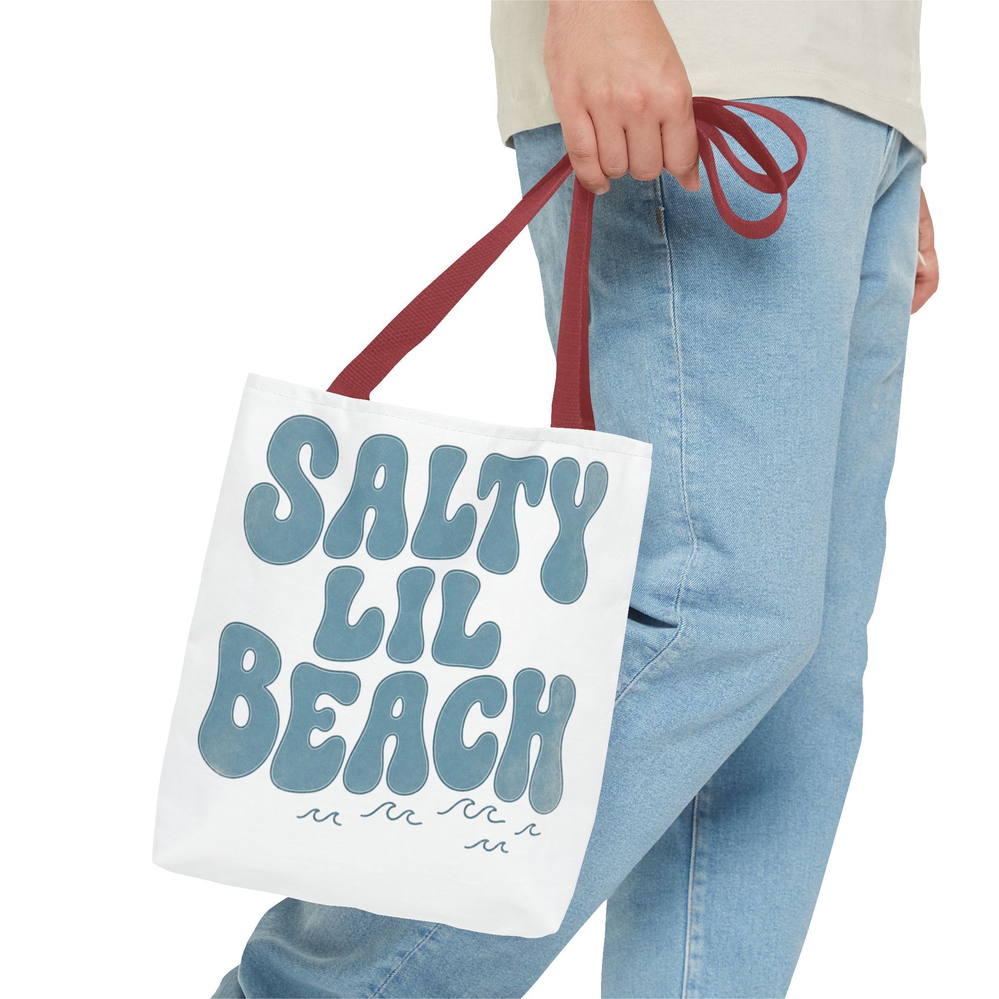 Salty Lil Beach Tote Bag | All-Over Print