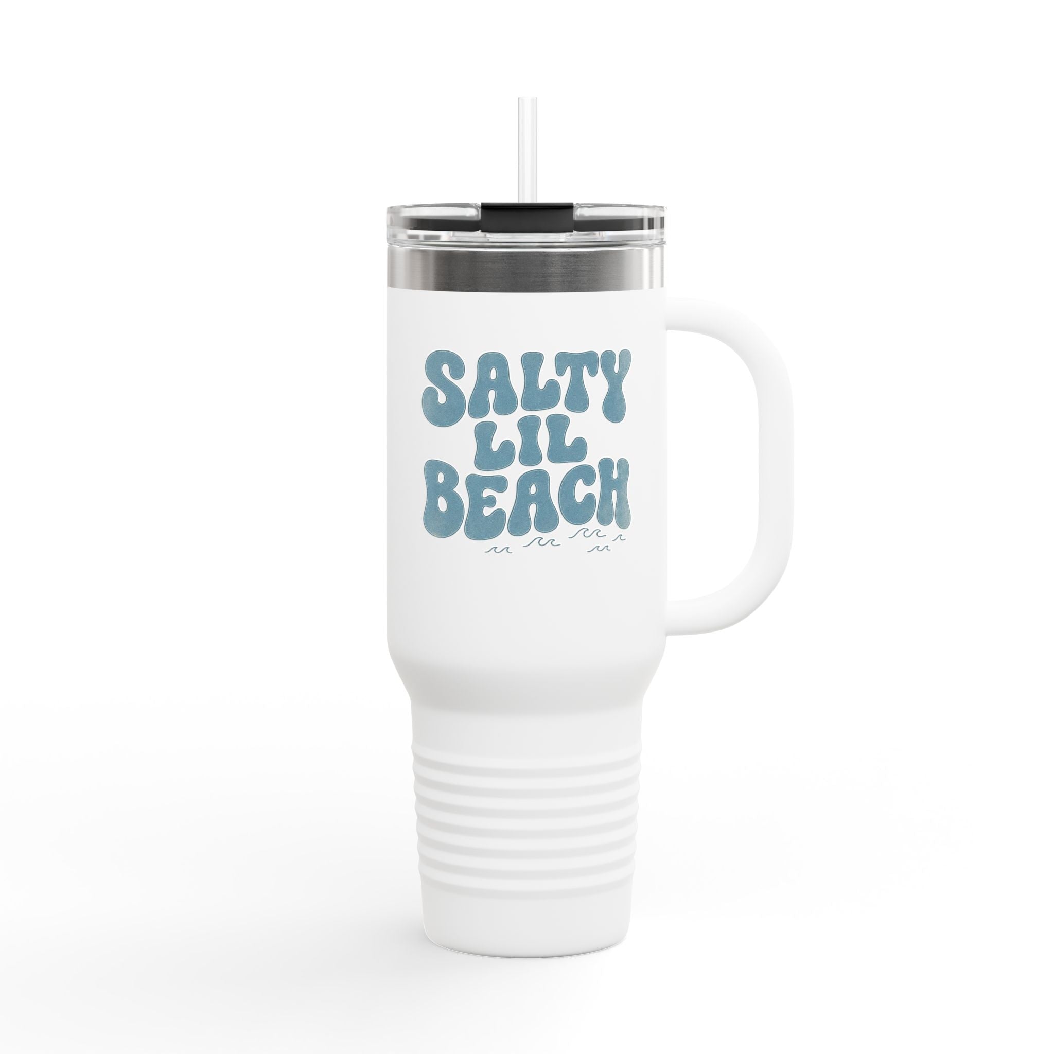 Salty Lil Beach Insulated Travel Mug 40oz | Ocean Vibes, Beach Lover Tumbler