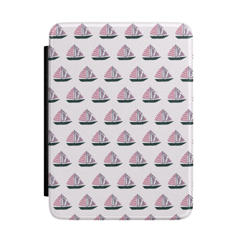 Pink Sailboat Kindle Paperwhite Case | Nautical Coastal E-Reader Cover