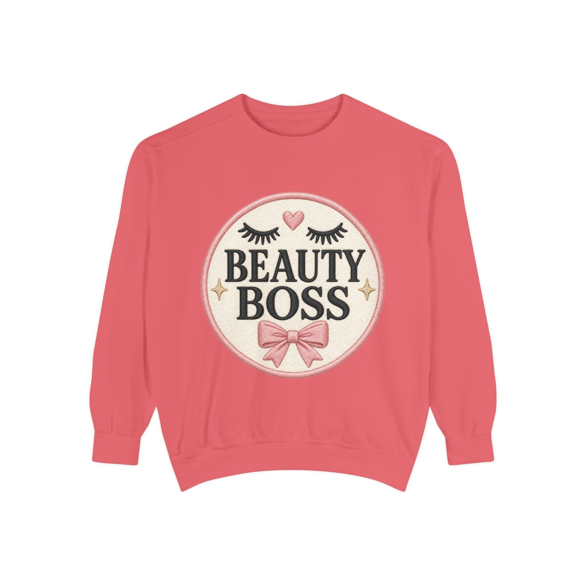 Beauty Boss Embroidered Crewneck Sweatshirt, Esthetician Sweatshirt, Lash Tech Gift, Makeup Artist Shirt, Salon Owner Gift