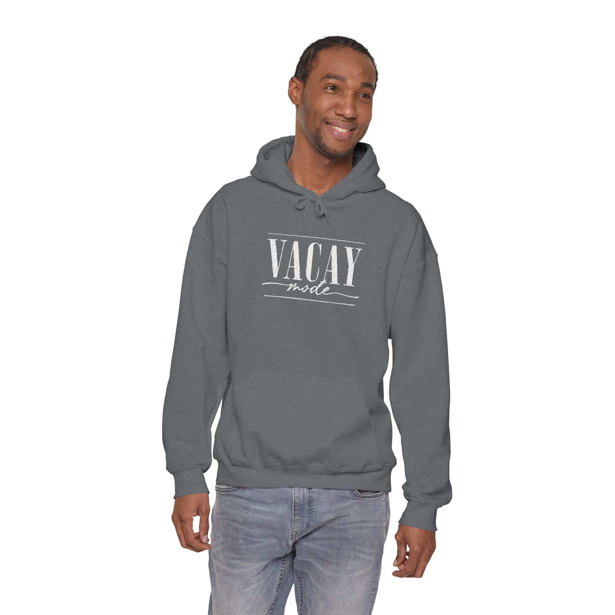 Vacay Mode Embroidered Hoodie — Vacation Travel Sweatshirt