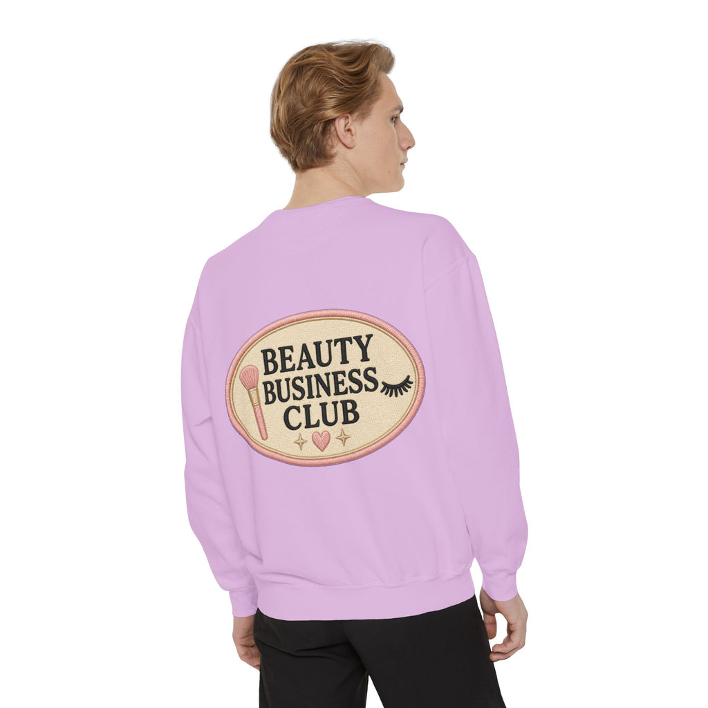 Beauty Business Club embroidered patchwork sweatshirt | beauty entrepreneur apparel