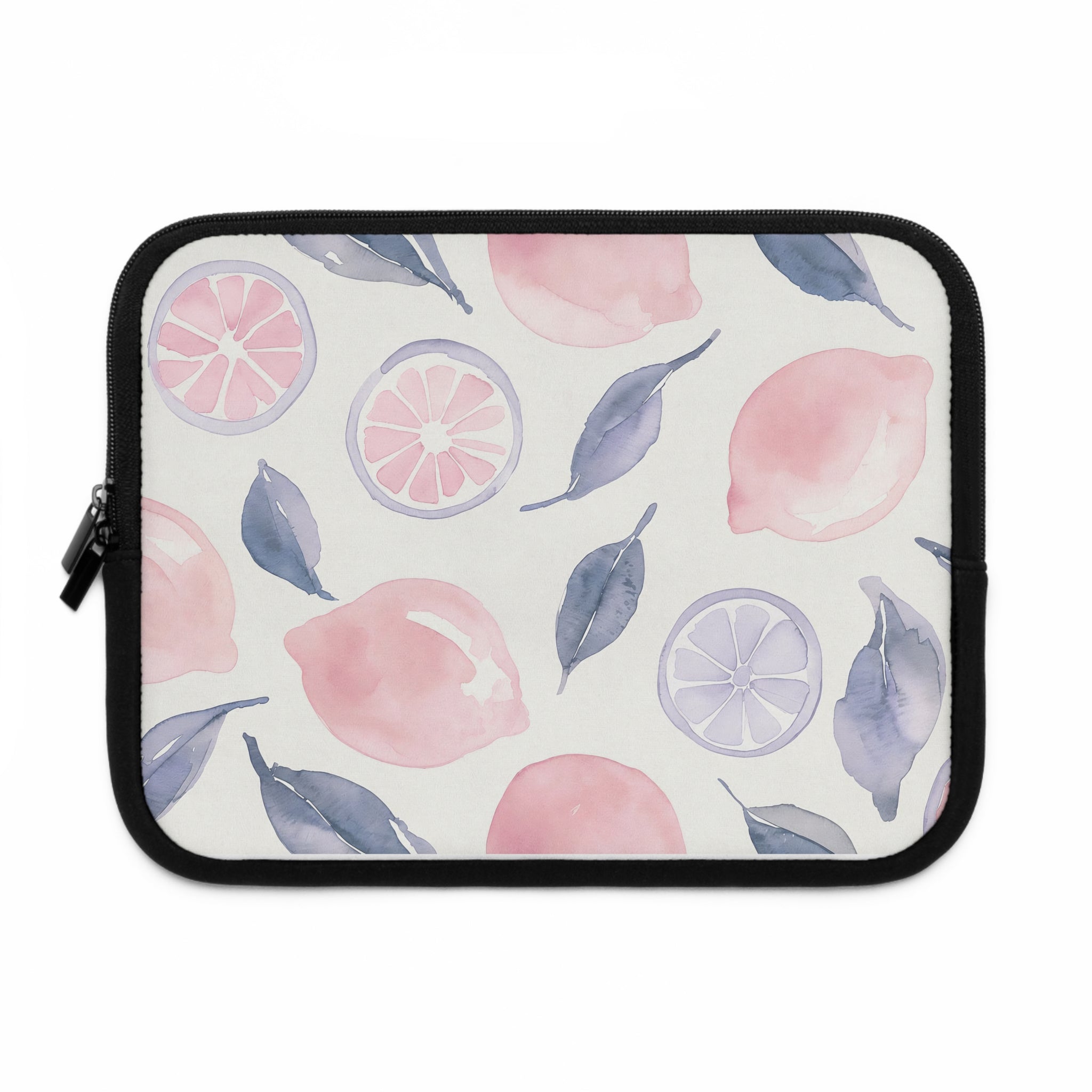 Pastel Lemon Watercolor Laptop Sleeve | Soft Citrus Tech Cover