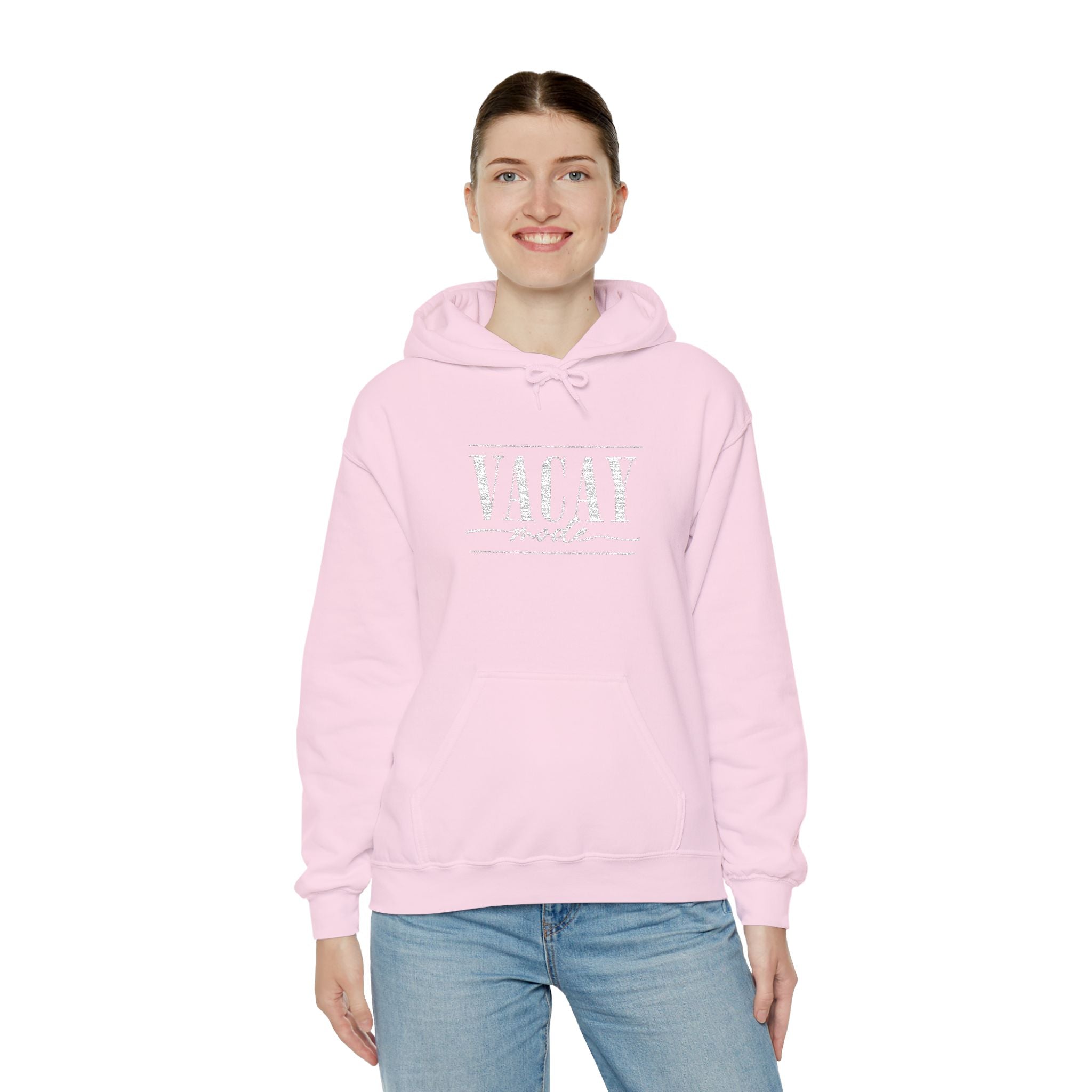 Vacay Mode Embroidered Hoodie — Vacation Travel Sweatshirt