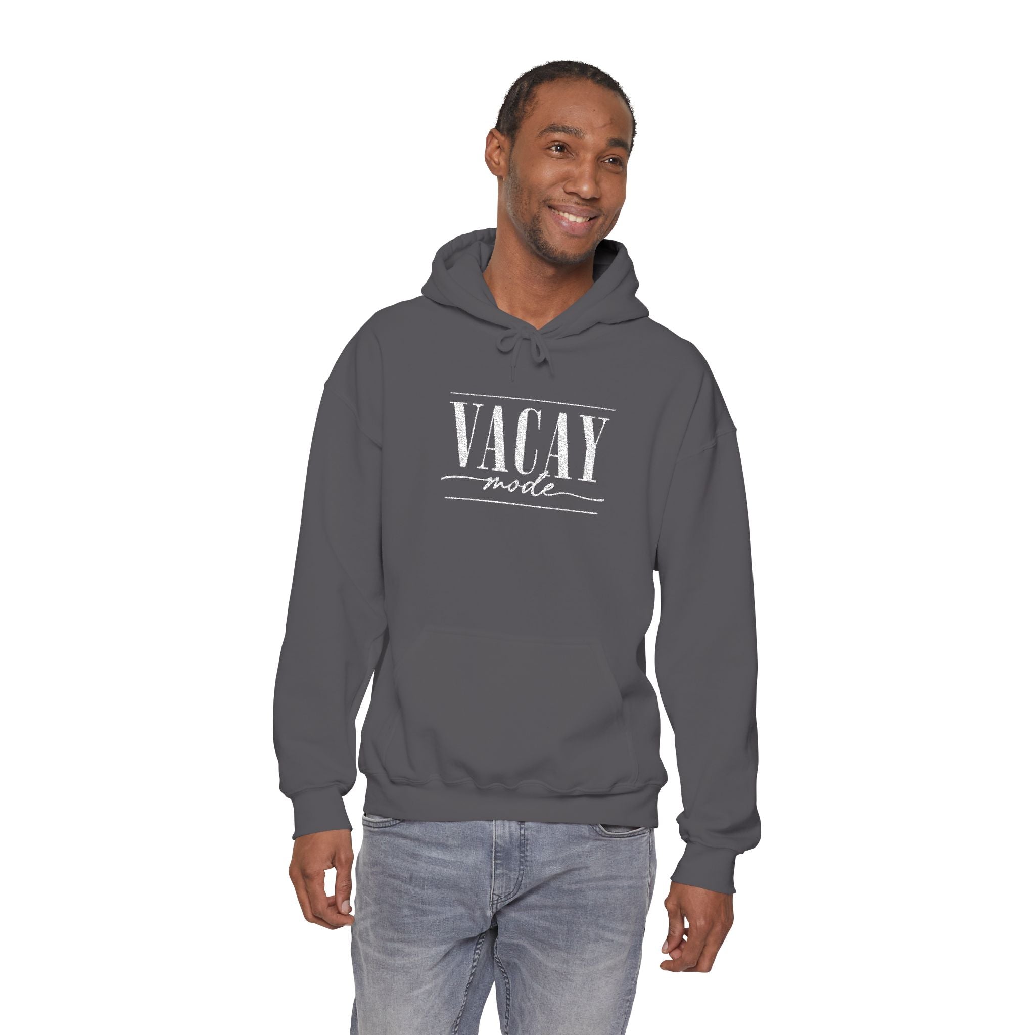 Vacay Mode Embroidered Hoodie — Vacation Travel Sweatshirt