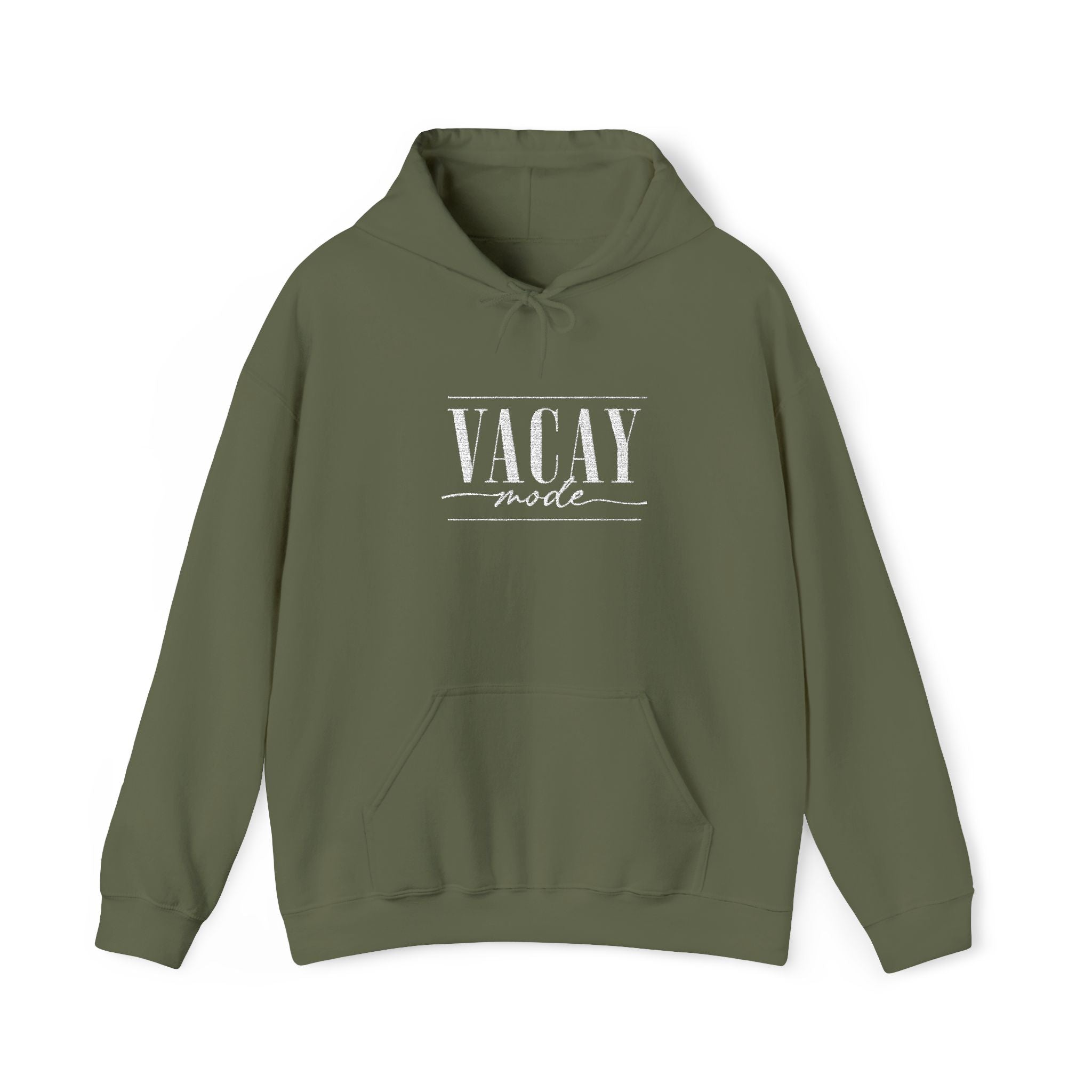 Vacay Mode Embroidered Hoodie — Vacation Travel Sweatshirt