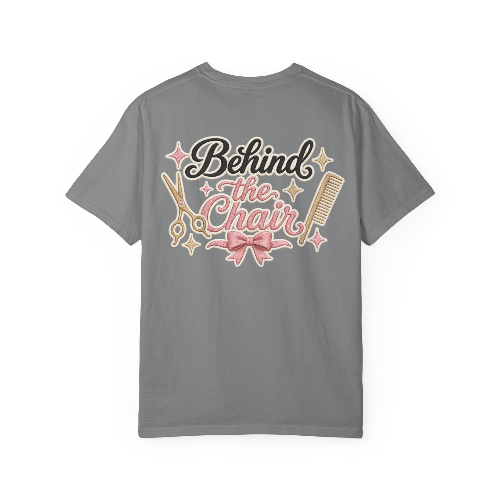 Personalizable Hairstylist Scissors and Comb T-shirt | Salon Girlie Aesthetic