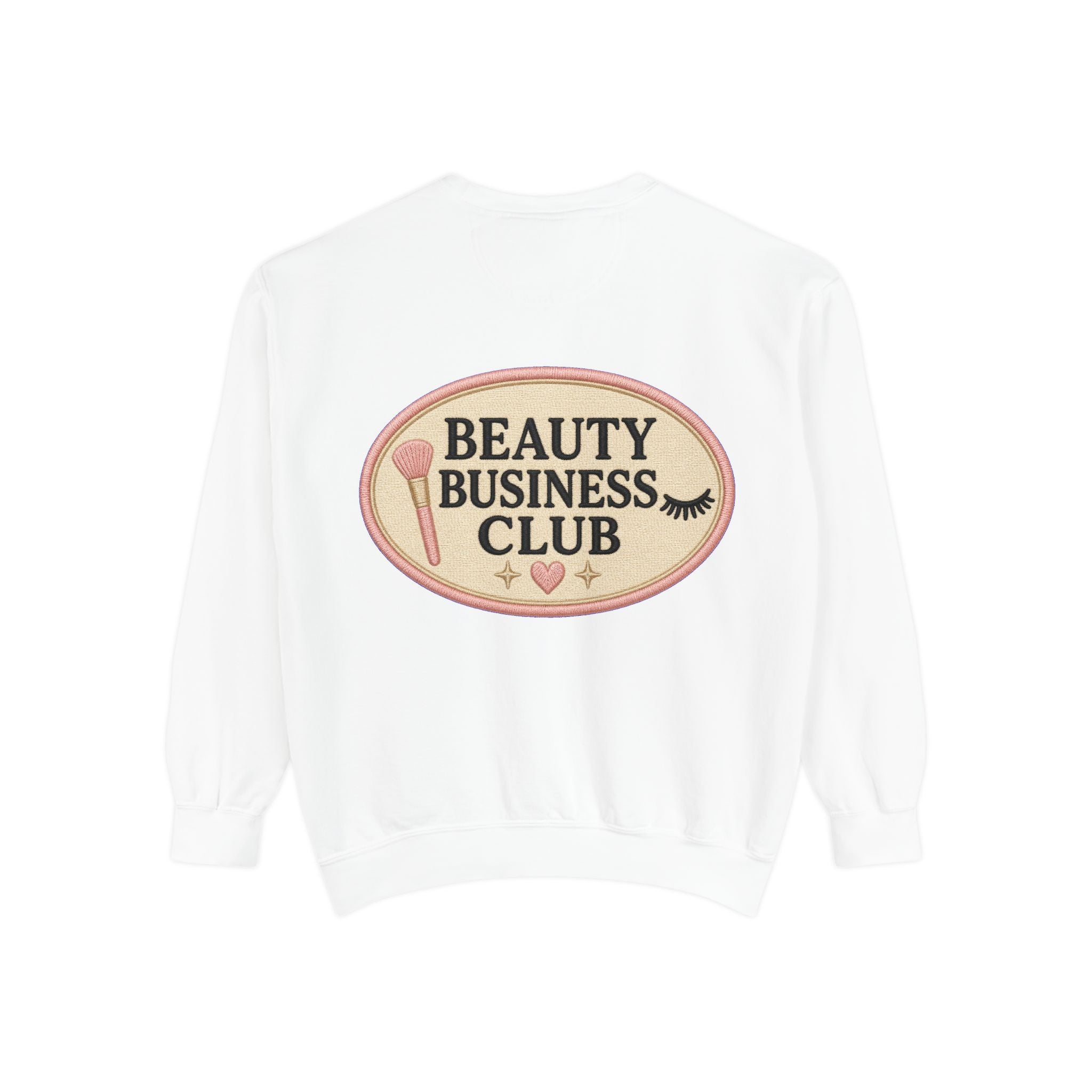 Beauty Business Club embroidered patchwork sweatshirt | beauty entrepreneur apparel