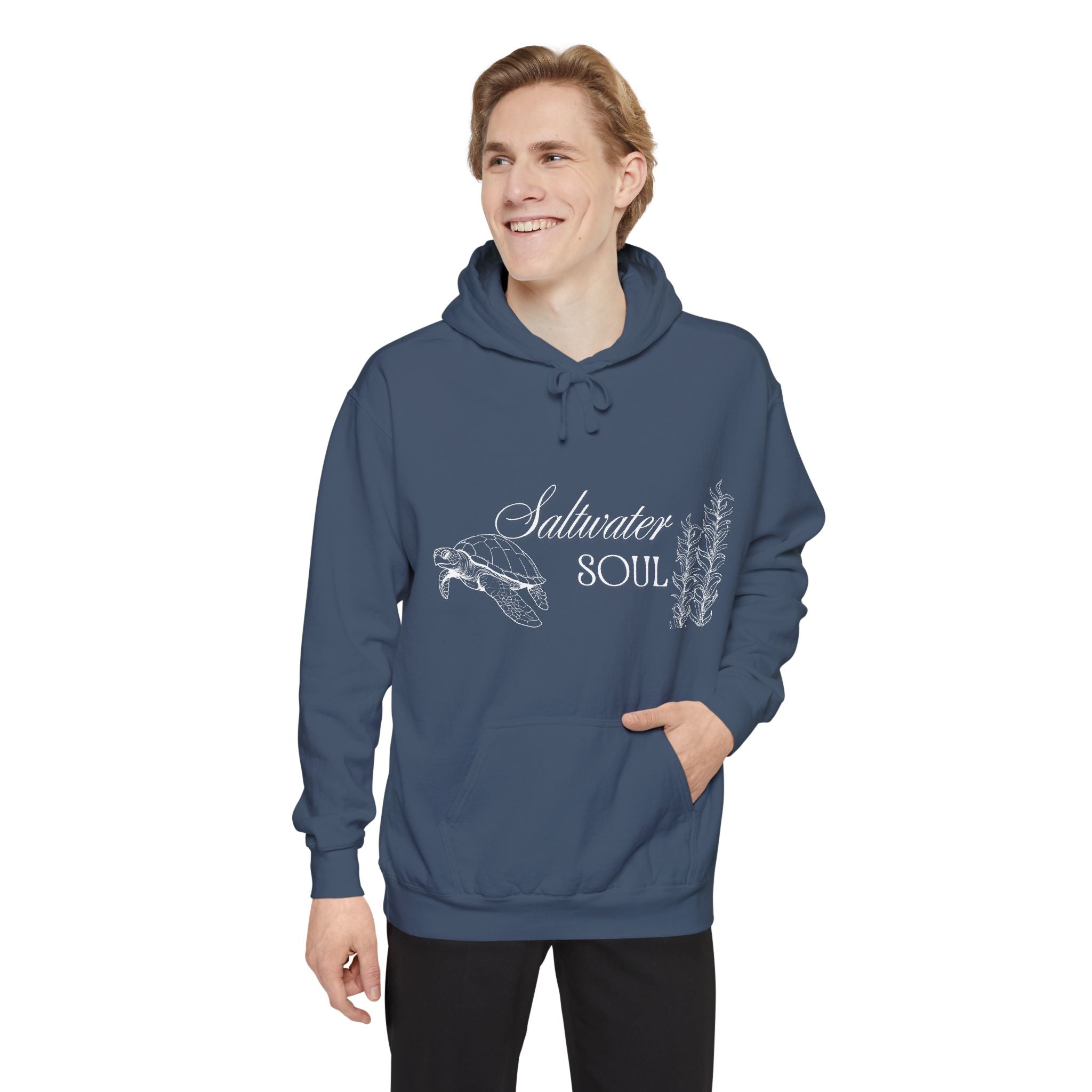 Saltwater Soul Hoodie — Garment-Dyed Coastal Pullover