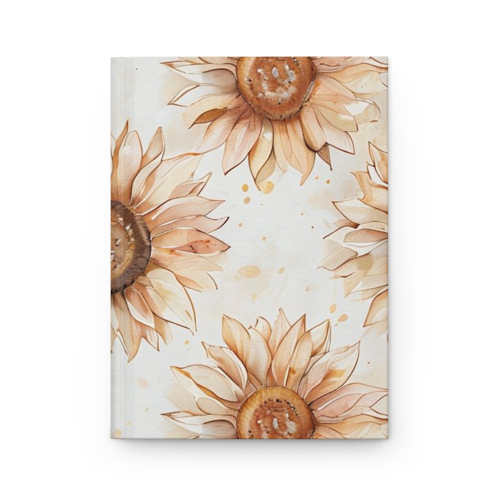 Sunkissed Sunflower Hardcover Journal — Floral Notebook for Notes & Gratitude
