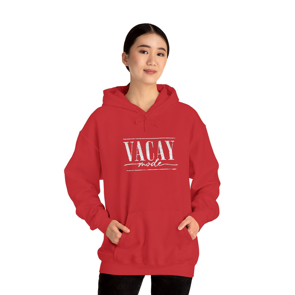 Vacay Mode Embroidered Hoodie — Vacation Travel Sweatshirt