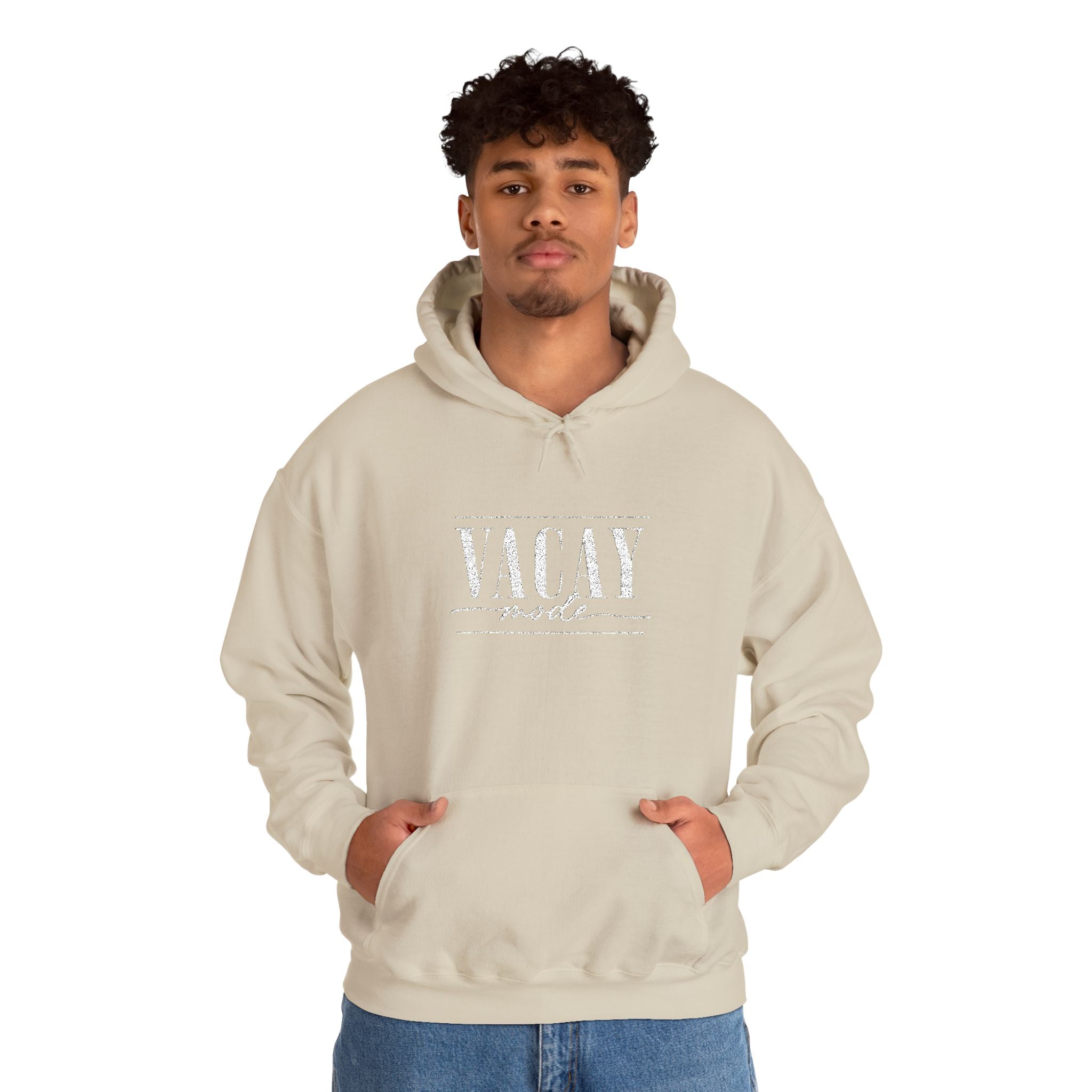 Vacay Mode Embroidered Hoodie — Vacation Travel Sweatshirt