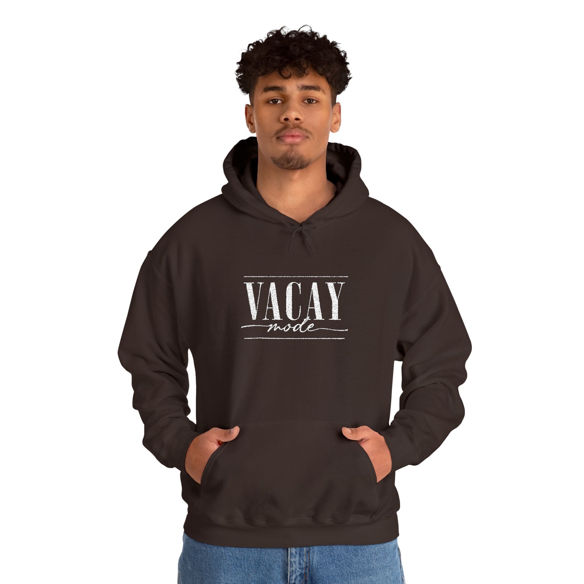 Vacay Mode Embroidered Hoodie — Vacation Travel Sweatshirt
