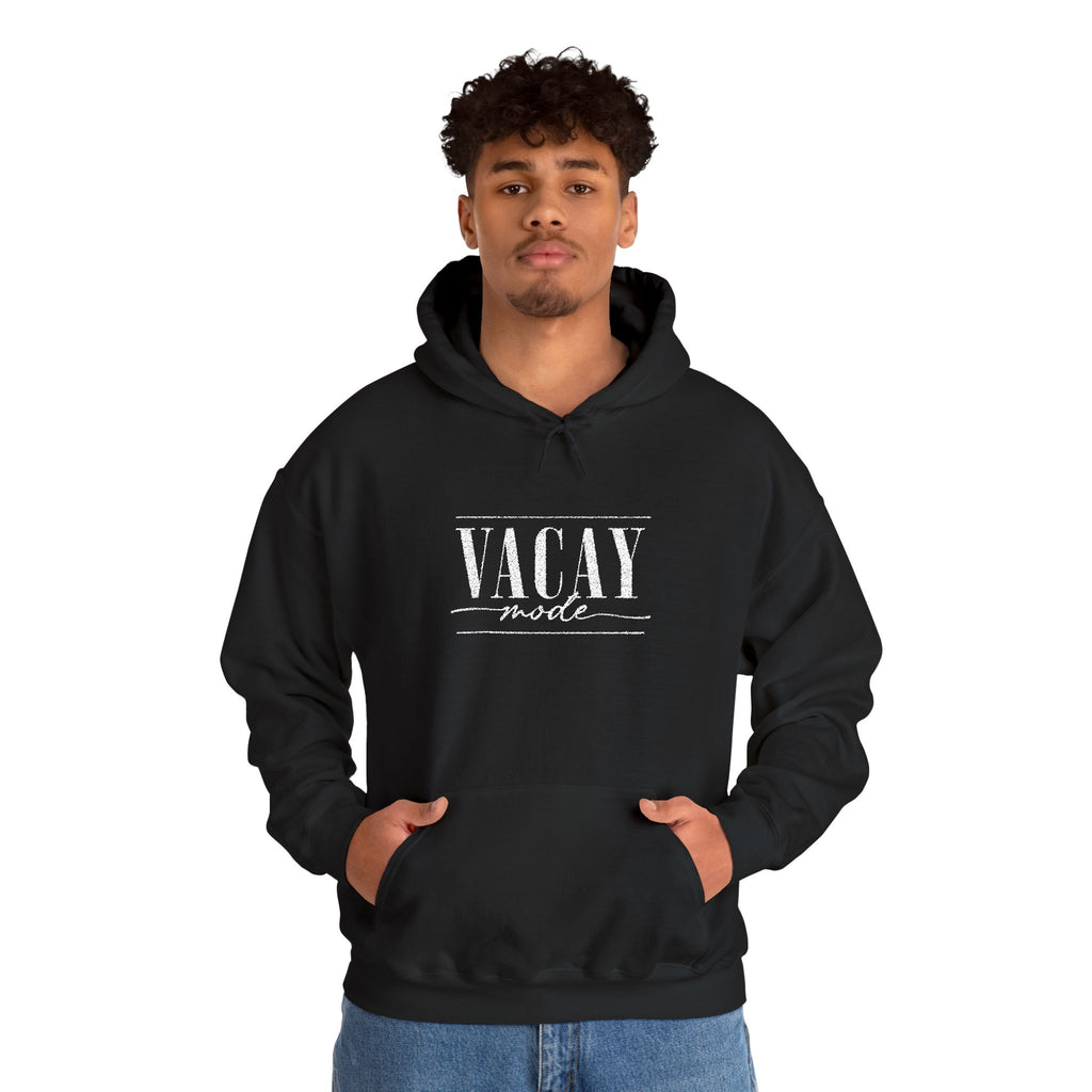 Vacay Mode Embroidered Hoodie — Vacation Travel Sweatshirt