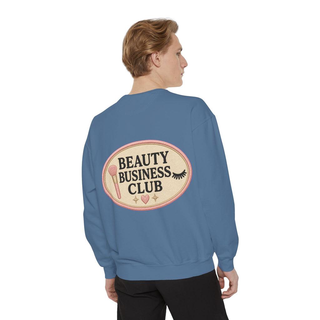 Beauty Business Club embroidered patchwork sweatshirt | beauty entrepreneur apparel