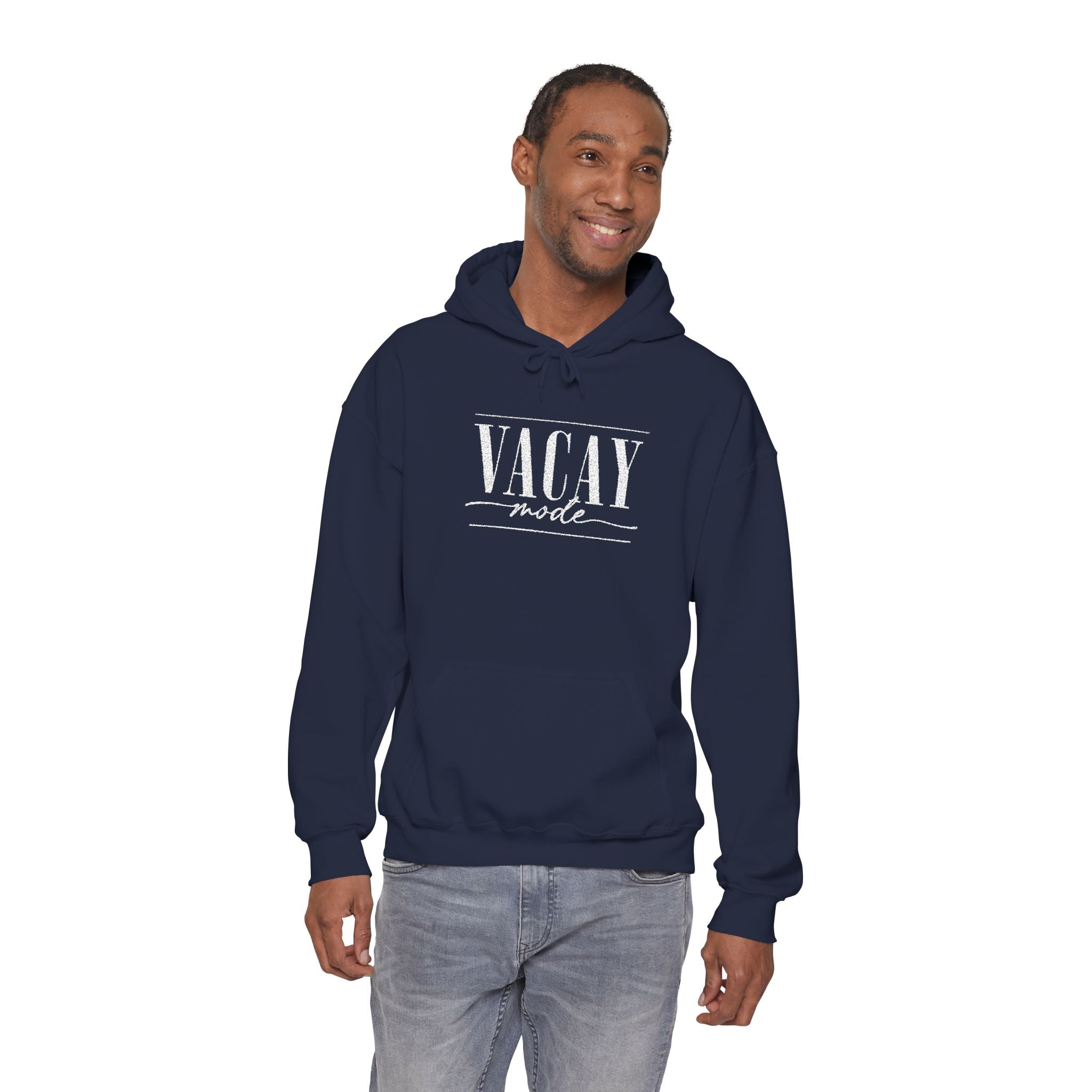 Vacay Mode Embroidered Hoodie — Vacation Travel Sweatshirt