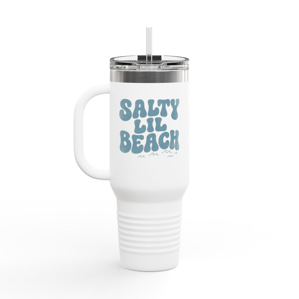 Salty Lil Beach Insulated Travel Mug 40oz | Ocean Vibes, Beach Lover Tumbler