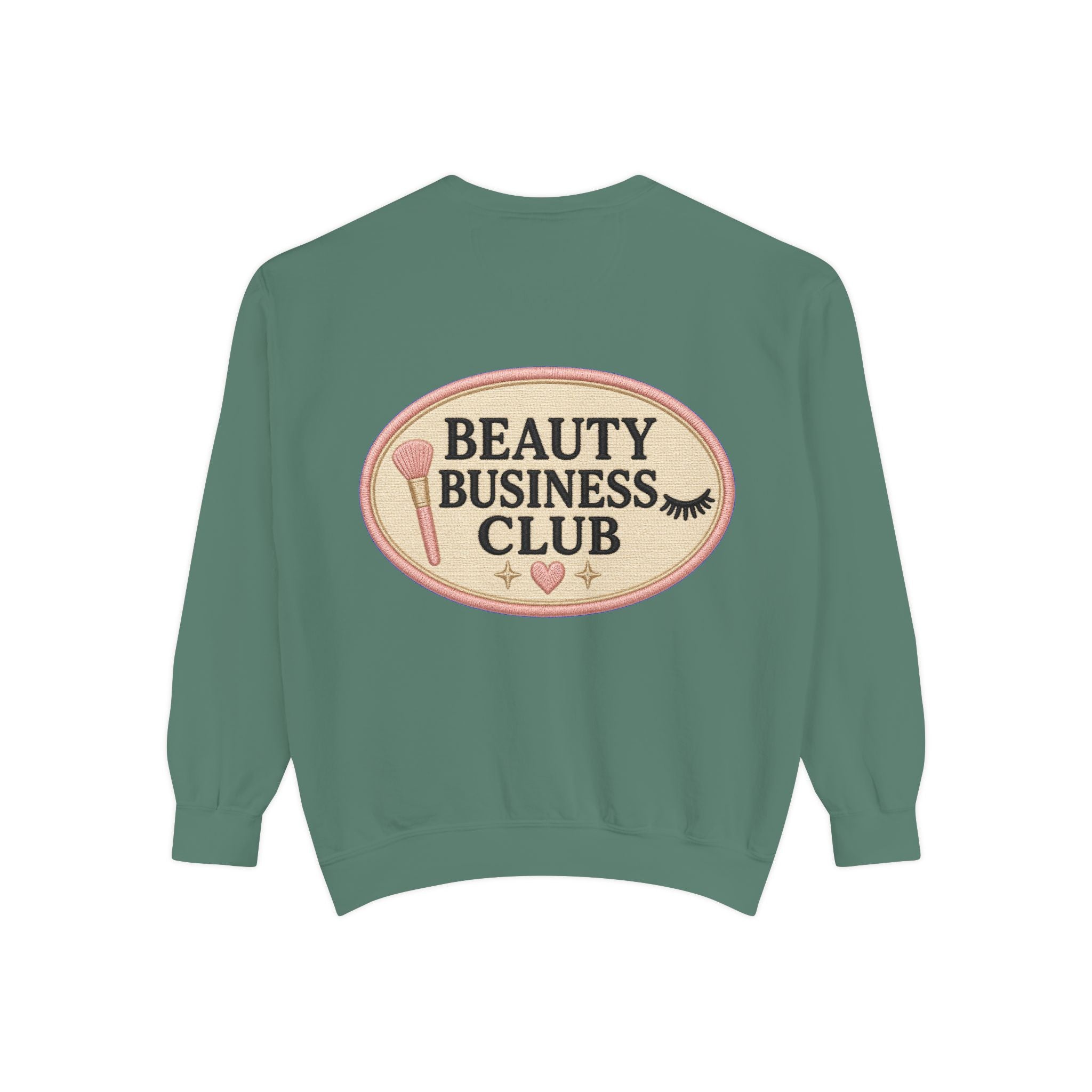 Beauty Business Club embroidered patchwork sweatshirt | beauty entrepreneur apparel