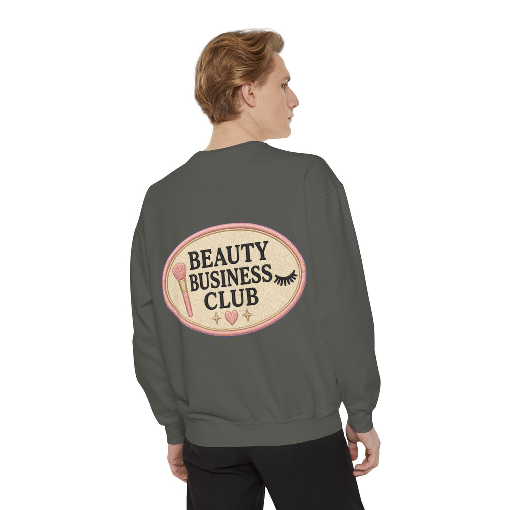 Beauty Business Club embroidered patchwork sweatshirt | beauty entrepreneur apparel