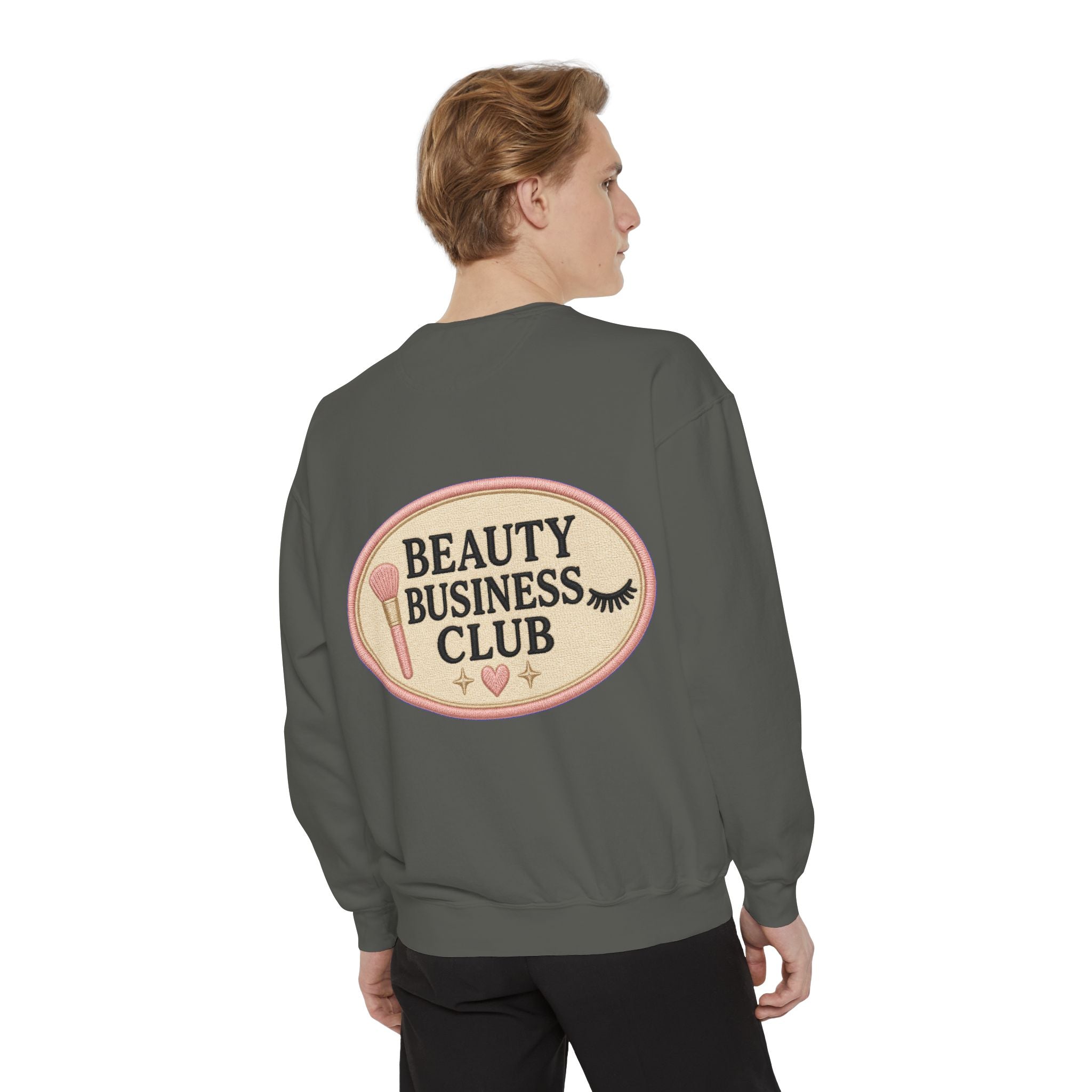 Beauty Business Club embroidered patchwork sweatshirt | beauty entrepreneur apparel