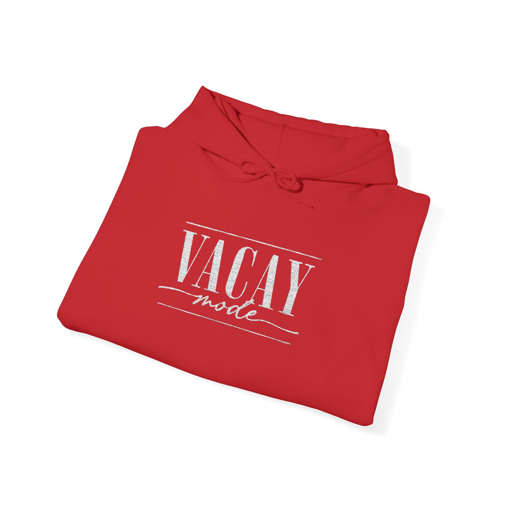Vacay Mode Embroidered Hoodie — Vacation Travel Sweatshirt