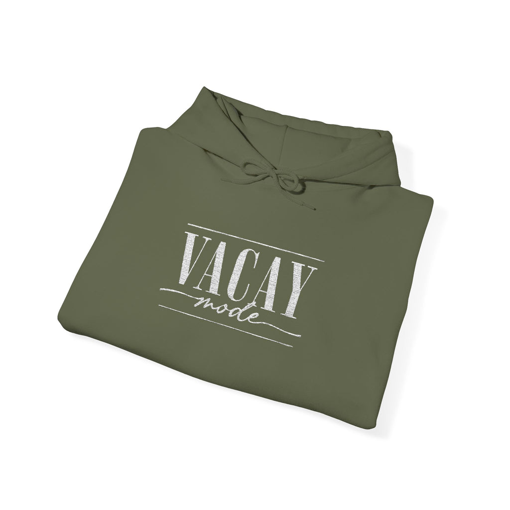 Vacay Mode Embroidered Hoodie — Vacation Travel Sweatshirt