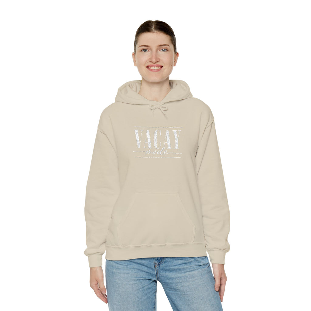 Vacay Mode Embroidered Hoodie — Vacation Travel Sweatshirt